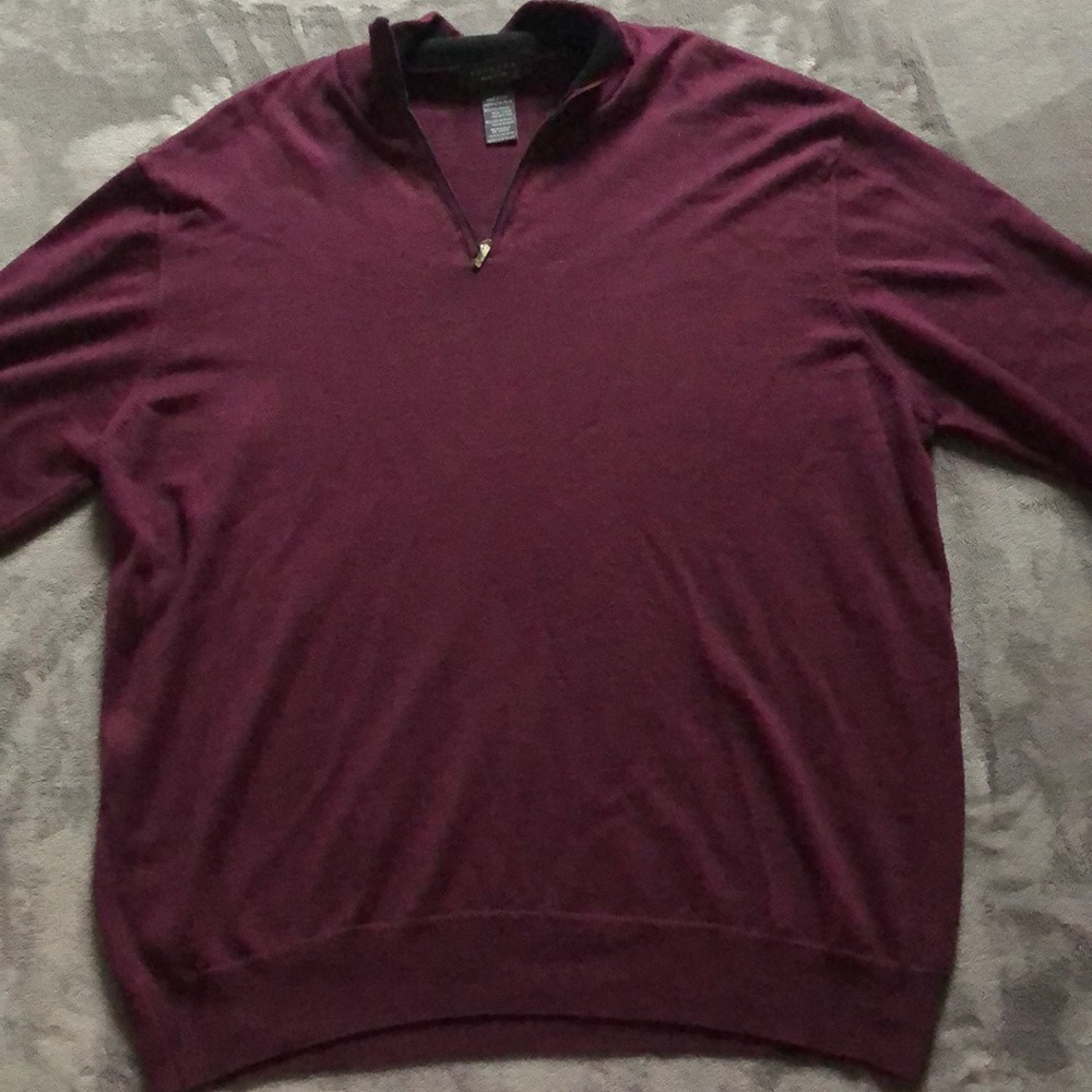 TOSCANO quarter zip sweater